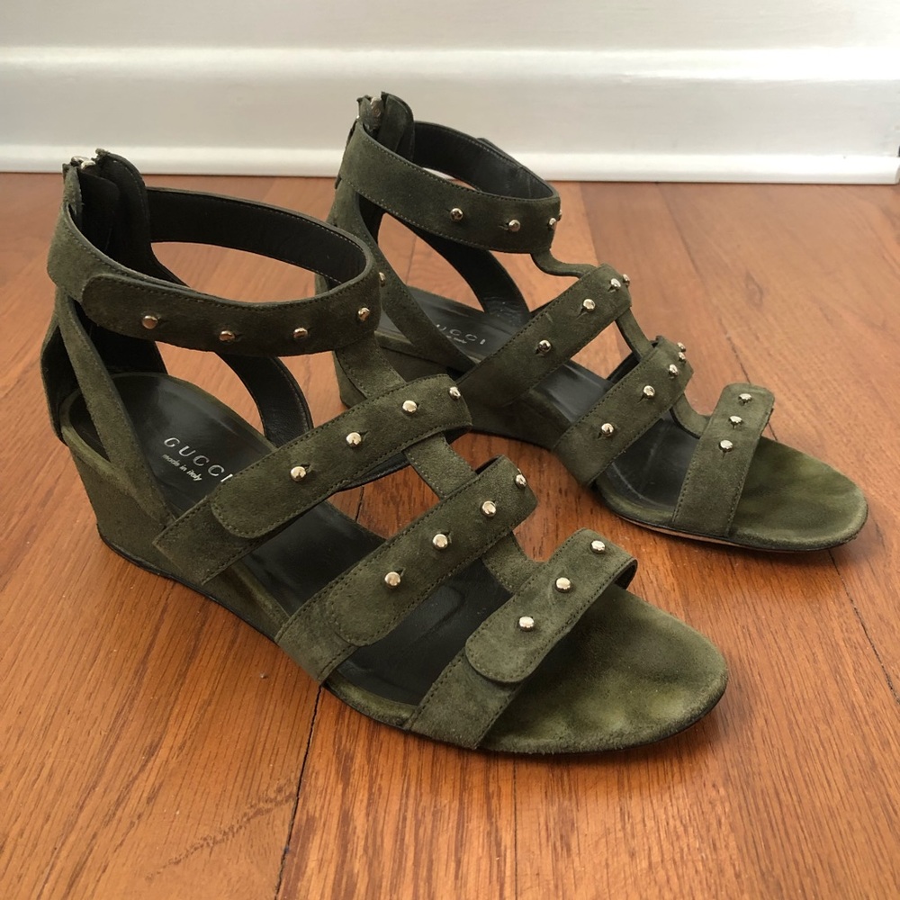 Gucci Suede Gladiator Sandals